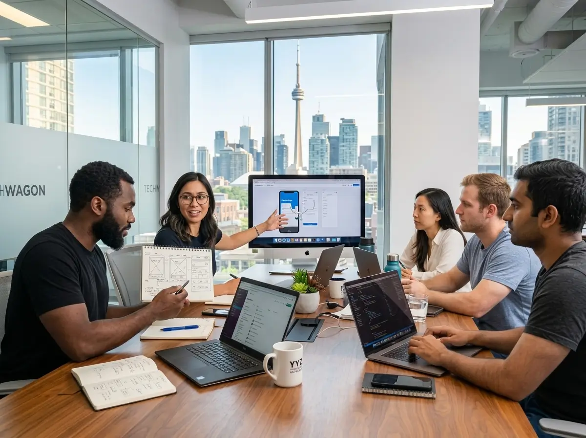 Team working in a modern Toronto office